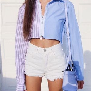 White High Waisted Shorts From Brandy Melville